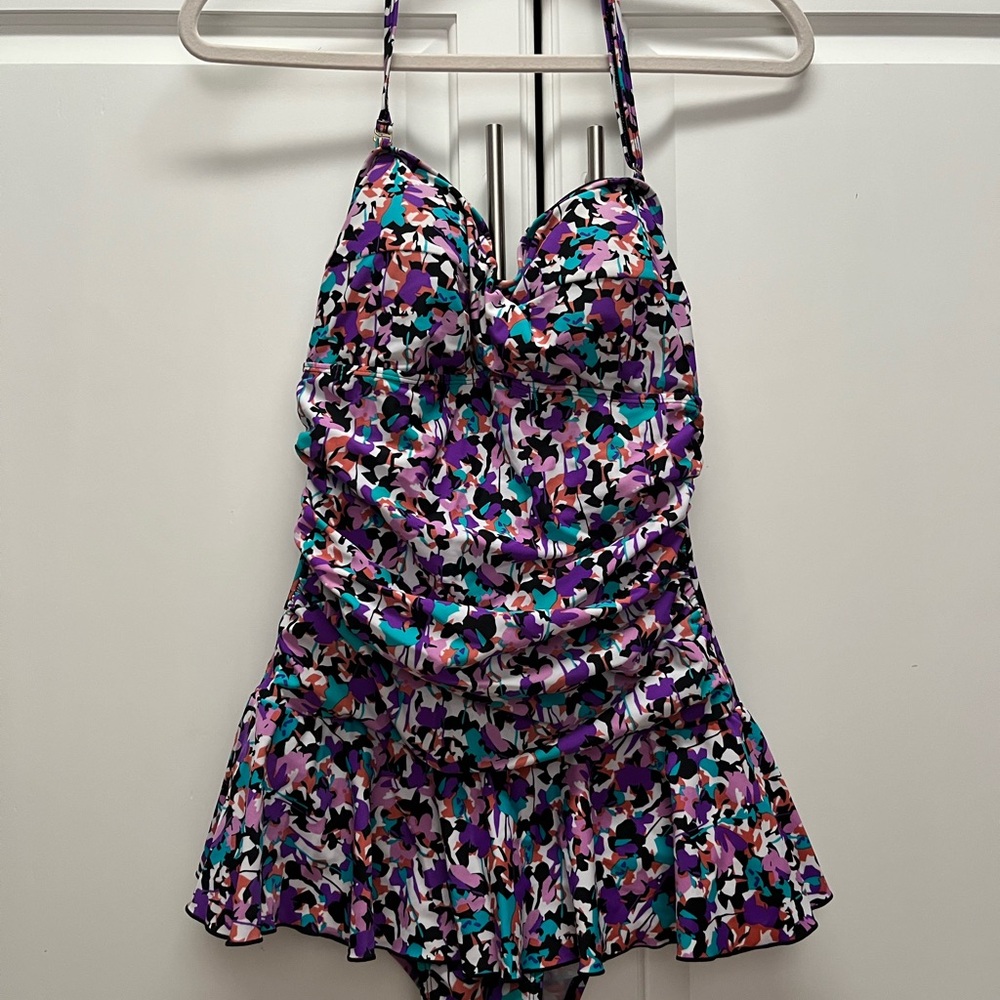 Colorful Floral Shaping Swimsuit